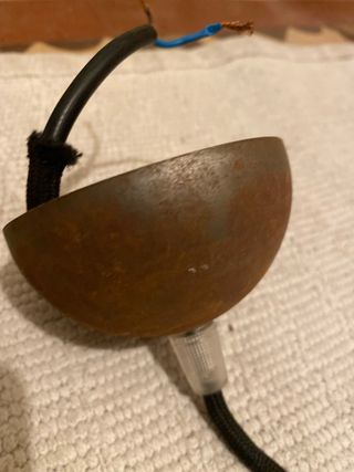 Lámpara colgante estilo antiguo oxidada. Incluyo b