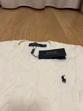 Jersey Polo Ralph Lauren Blanco Cuello Pico