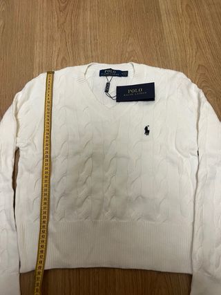 Jersey Polo Ralph Lauren Blanco Cuello Pico