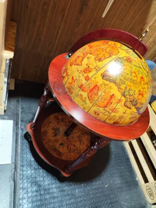 Mueble Bar Bola del Mundo Rústica