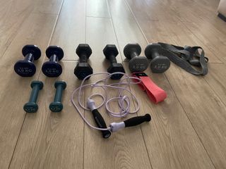 Pack Gimnasio en Casa–Pesas,Esterilla y accesorios