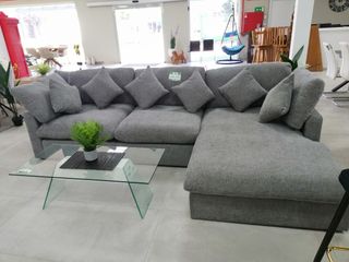 OFERTA MEGA SOFA CHAISE LONGUE ABBI GREY 300X180