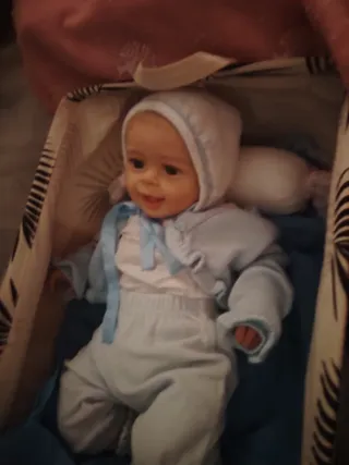 Muñeca Reborn Bebé Niño Azul