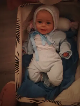 Muñeca Reborn Bebé Niño Azul