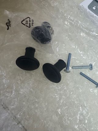 Pomos negros para cajón (3 unidades)