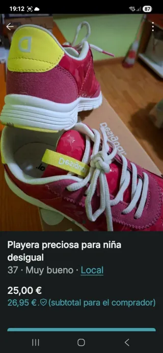 Zapatillas Desigual Niña Talla 37