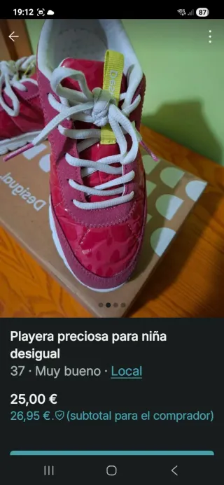 Zapatillas Desigual Niña Talla 37