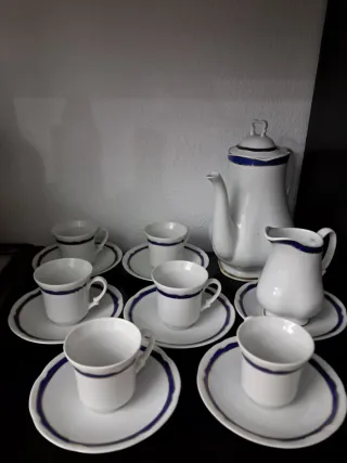Juego de café 6 servicios porcelana