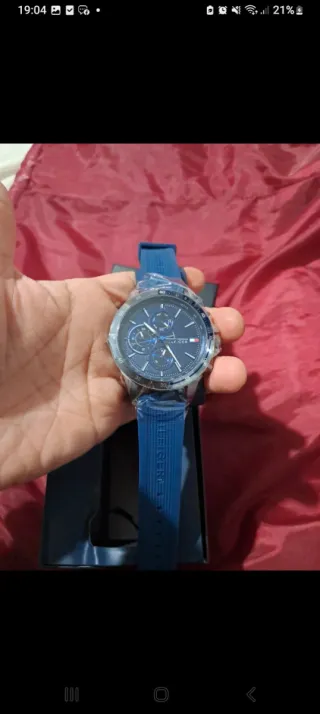 Reloj Tommy Hilfiger Azul y Plateado