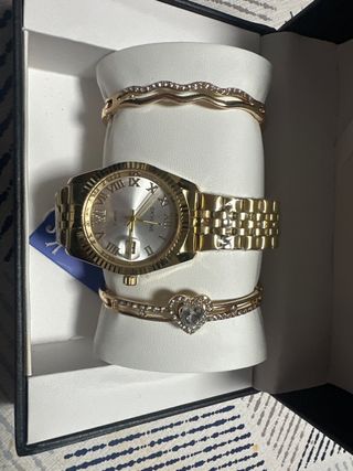 Conjunto Reloj SKYLINE Dorado Mujer