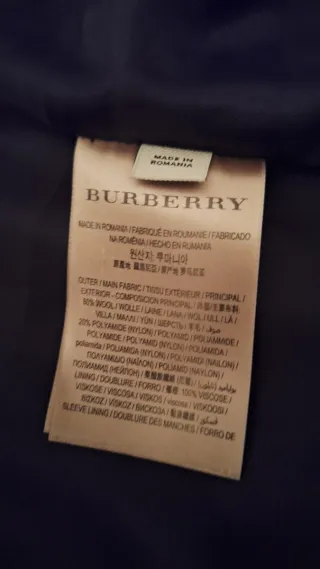 Abrigo Burberry Azul Marino T50