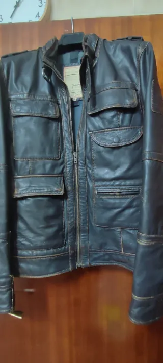 Chaqueta Cuero Pepe Jeans Marrón