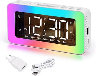 Reloj Despertador Digital LED Multicolor