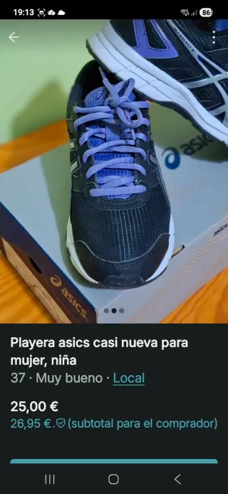 Zapatillas Asics mujer/niña Talla 37