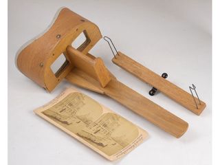 visor estereoscópico tipo Holmes _ estereoscopio