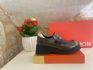 Mocasín Noa Harmon Negro/Verde Charol