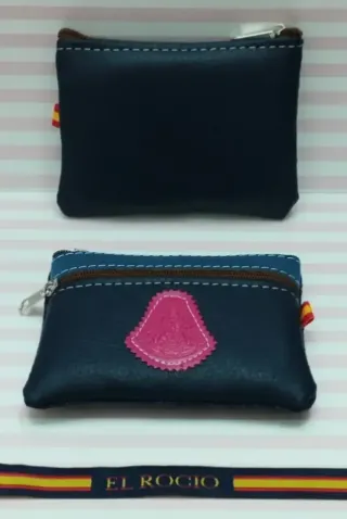 MONEDERO PIEL VIRGEN DEL ROCIO + PULSERA REGALO