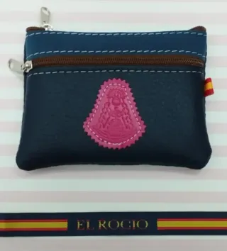 MONEDERO PIEL VIRGEN DEL ROCIO + PULSERA REGALO