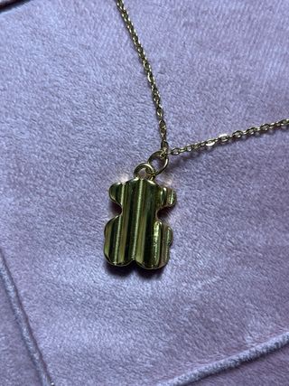 Collar Oso Dorado acero inoxidable