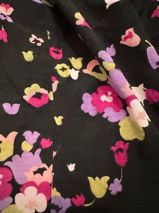 Vestido vintage floral negro