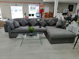 OFERTA MEGA SOFA CHAISE LONGUE ABBI GREY 300X180