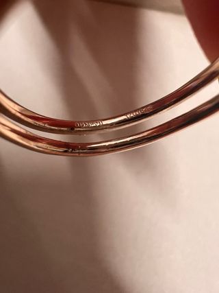 Anillo doble oro rosa y plata