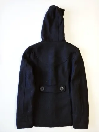 Trenca Lana Zara Mujer Negra