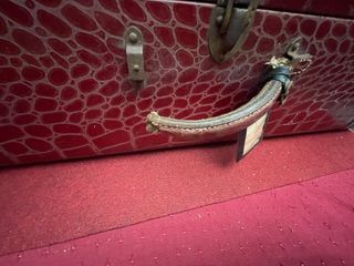 Lujosa Maleta antigua piel cocodrilo años 40