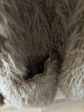 Chaquetón pelo sintético mujer