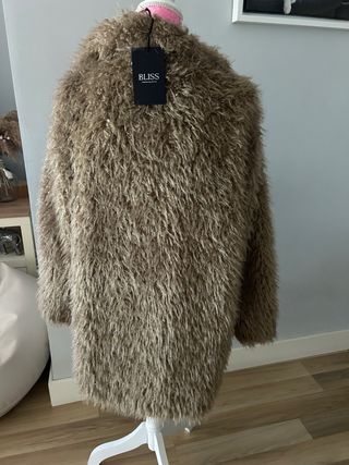 Chaquetón pelo sintético mujer