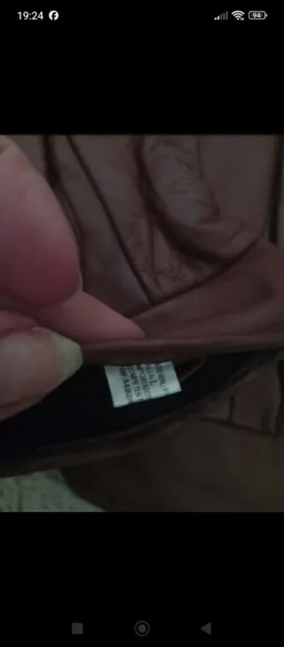 Guantes de piel color burdeos