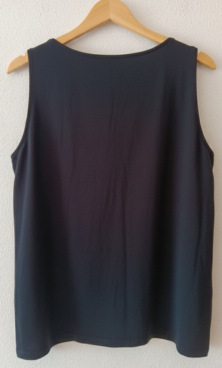Top Punt Roma negro con abalorios Talla M