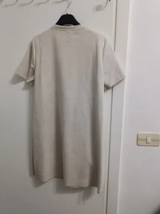 Coppia vestiti donna blu e verdi beige con strass