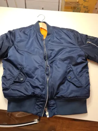 Bimber azul con forro naranja