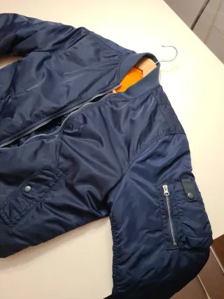 Bimber azul con forro naranja