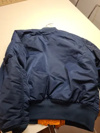 Bimber azul con forro naranja