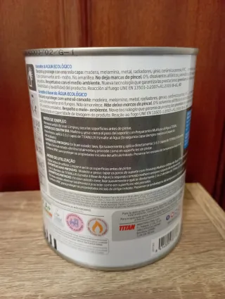 Tinta Titanlux Esmalte Ecológico Preto Satinado