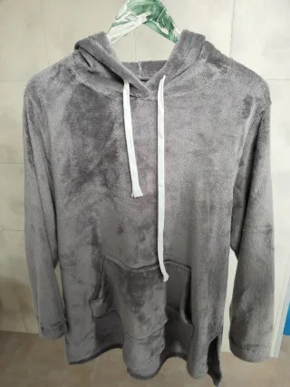 Sudadera peluche gris 2XL