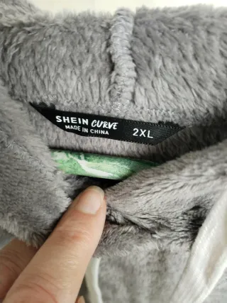 Sudadera peluche gris 2XL