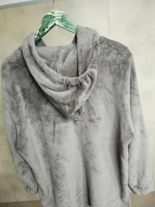 Sudadera peluche gris 2XL