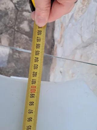 Consola de 2 Columnas de yeso más cristal