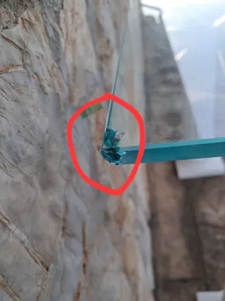 Consola de 2 Columnas de yeso más cristal