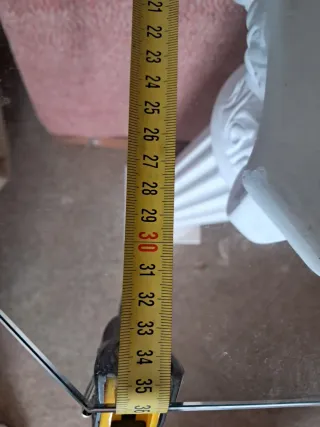 Consola de 2 Columnas de yeso más cristal