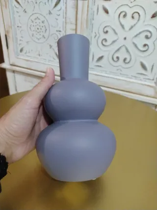 Jarrón pequeño de gres lila H. D Collection