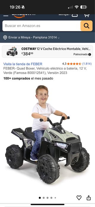 quad electrico niños