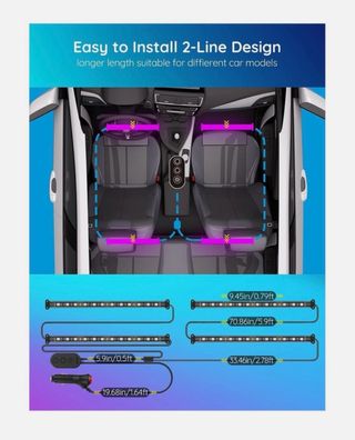 Luces LED Govee Inteligentes Coche RGB App