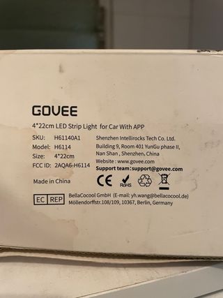 Luces LED Govee Inteligentes Coche RGB App