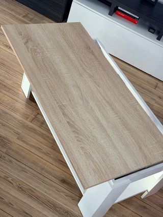 Mesa centro elevable con revistero