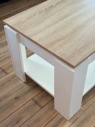 Mesa centro elevable con revistero