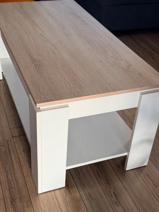 Mesa centro elevable con revistero